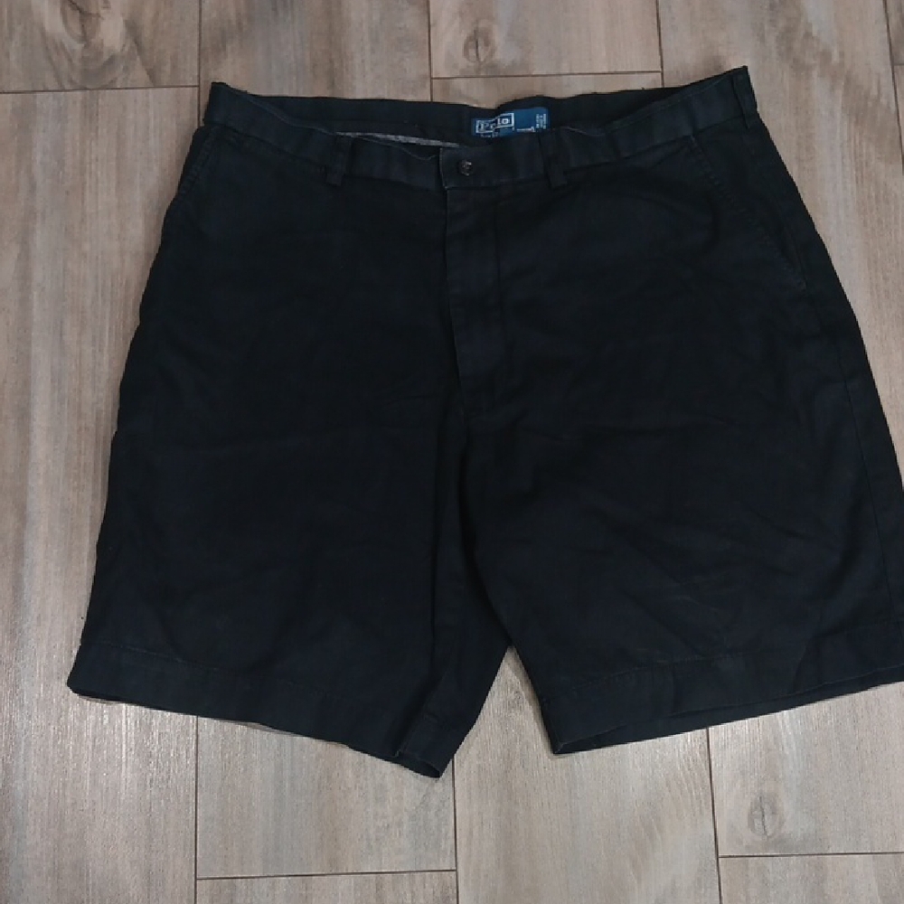 Polo by Ralph Lauren Black Flat Front Shorts Size 36